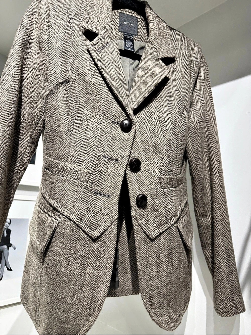 SYTHYME Women's Herringbone Blazer Size 4 Like New- worn once